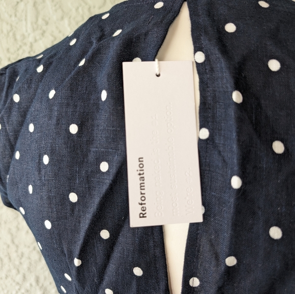 Reformation Polka dot wrap dress NWT size extra sm - Picture 3 of 6